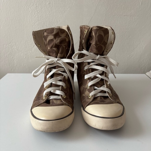 Coach Signature High-Top Sneakers - Picture 3 of 11